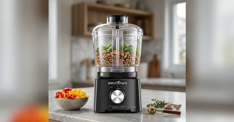 Processador Compacto Britânia 300W Turbo 5 em 1 Preto BMP900P