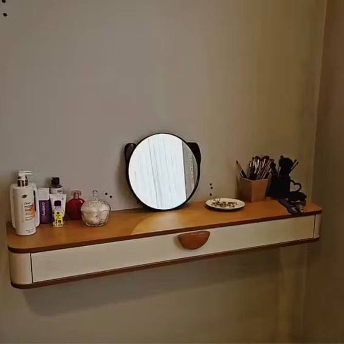 Penteadeira Suspensa Camarim com Gaveta Multifuncional para Quarto Organizador Decorativa Retrô MDF